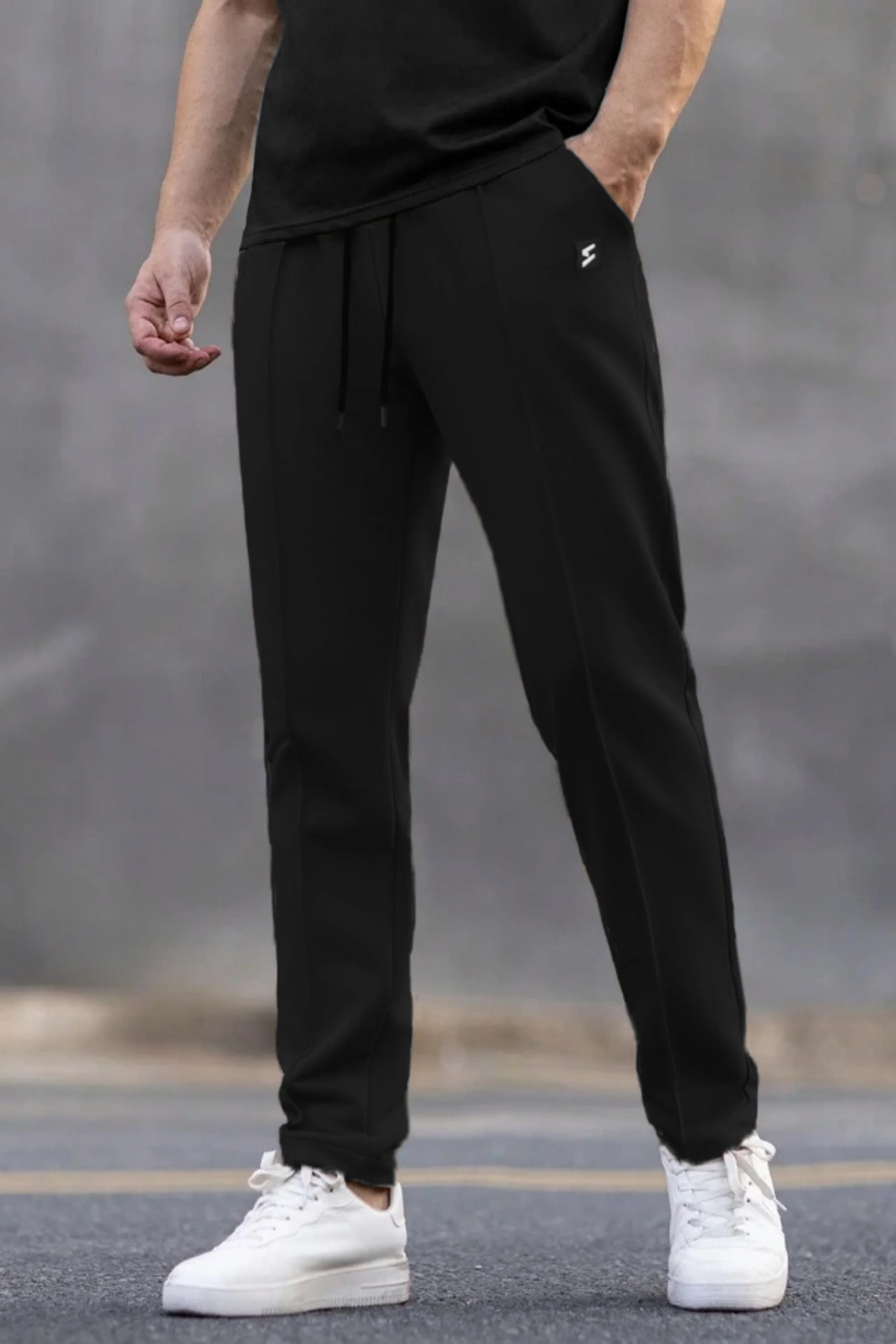 SPD Black Button Up Trouser - Image 3