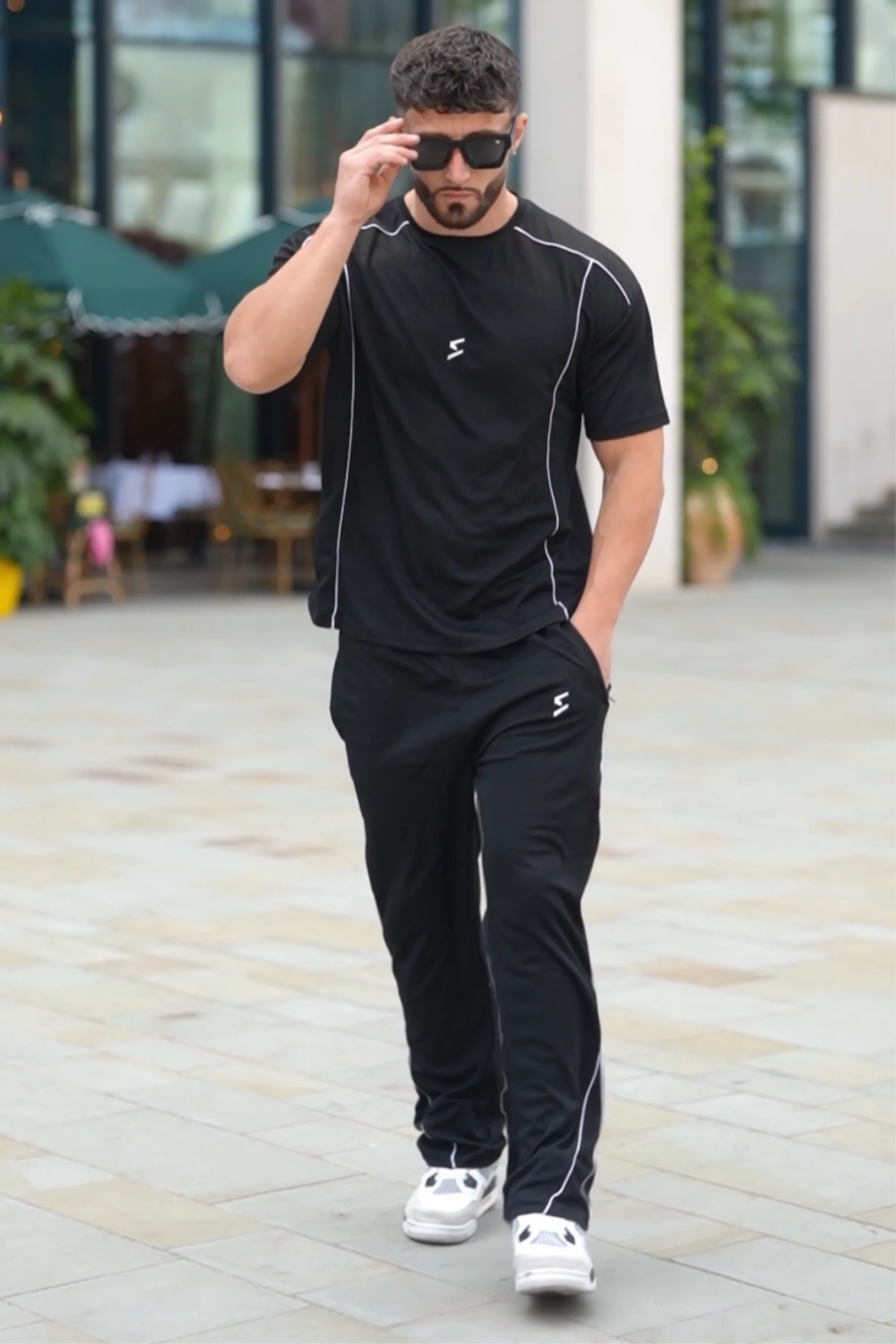 Spd Black Piping Oversize Tracksuit - Image 2
