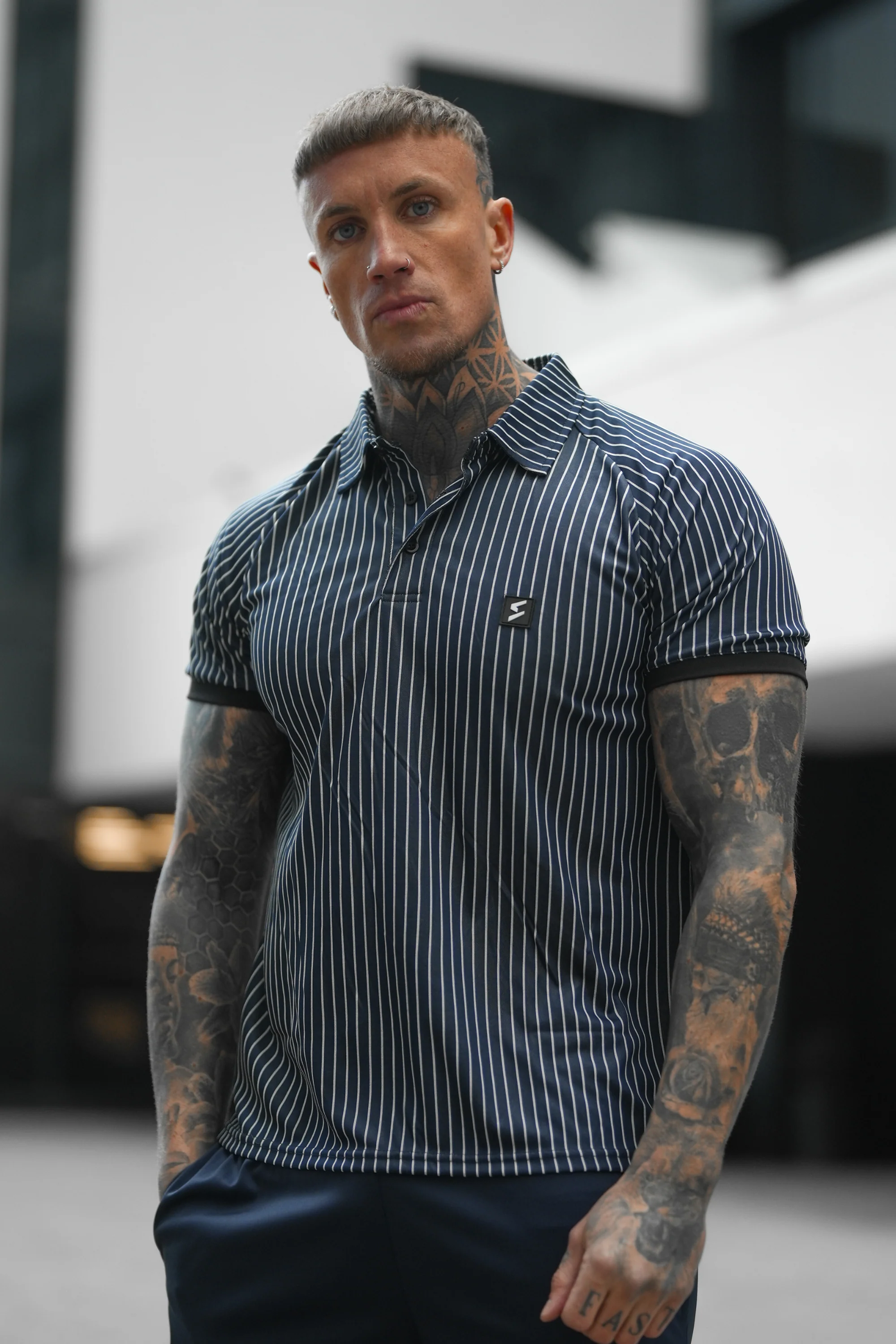 SPD Navy Stripe Polo - Image 2